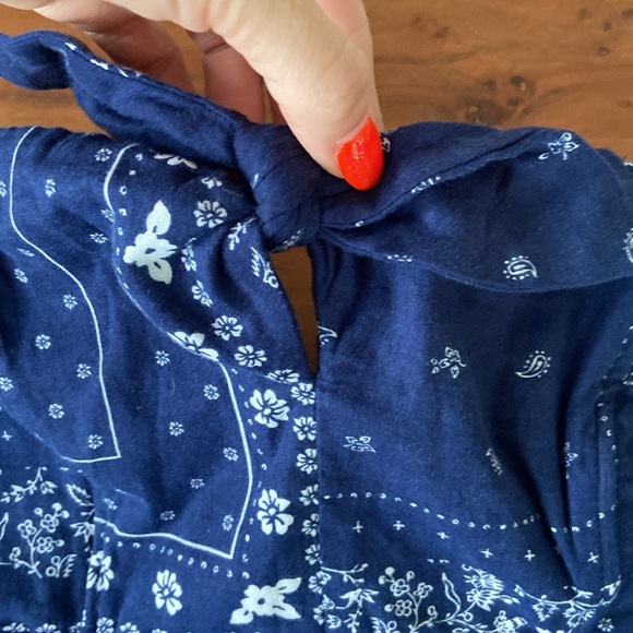 Universal Thread bandana print strapless midi dress blue white vacation small - Picture 11 of 16